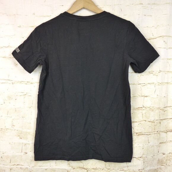 Superdry Black Label T-Shirt Women US 6 Black Out Graphic Logo Short Sleeve Moto - Picture 2 of 16